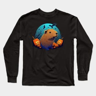 Halloween Capybara Long Sleeve T-Shirt